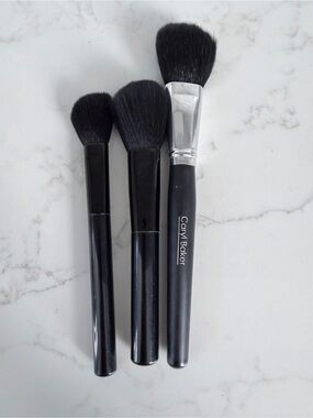Black Powder & Blush Brush Set - 3 Piece